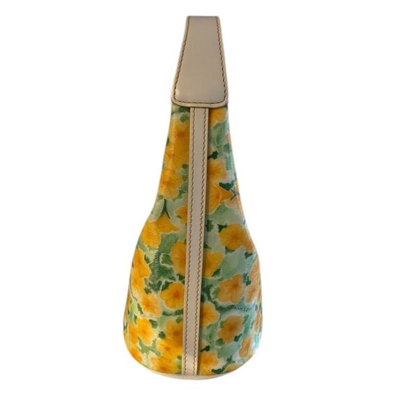 Dooney and Bourke Yellow Floral Petunia Shoulder Bucket Bag NWT Y2K Boho Retro - Picture 13 of 16